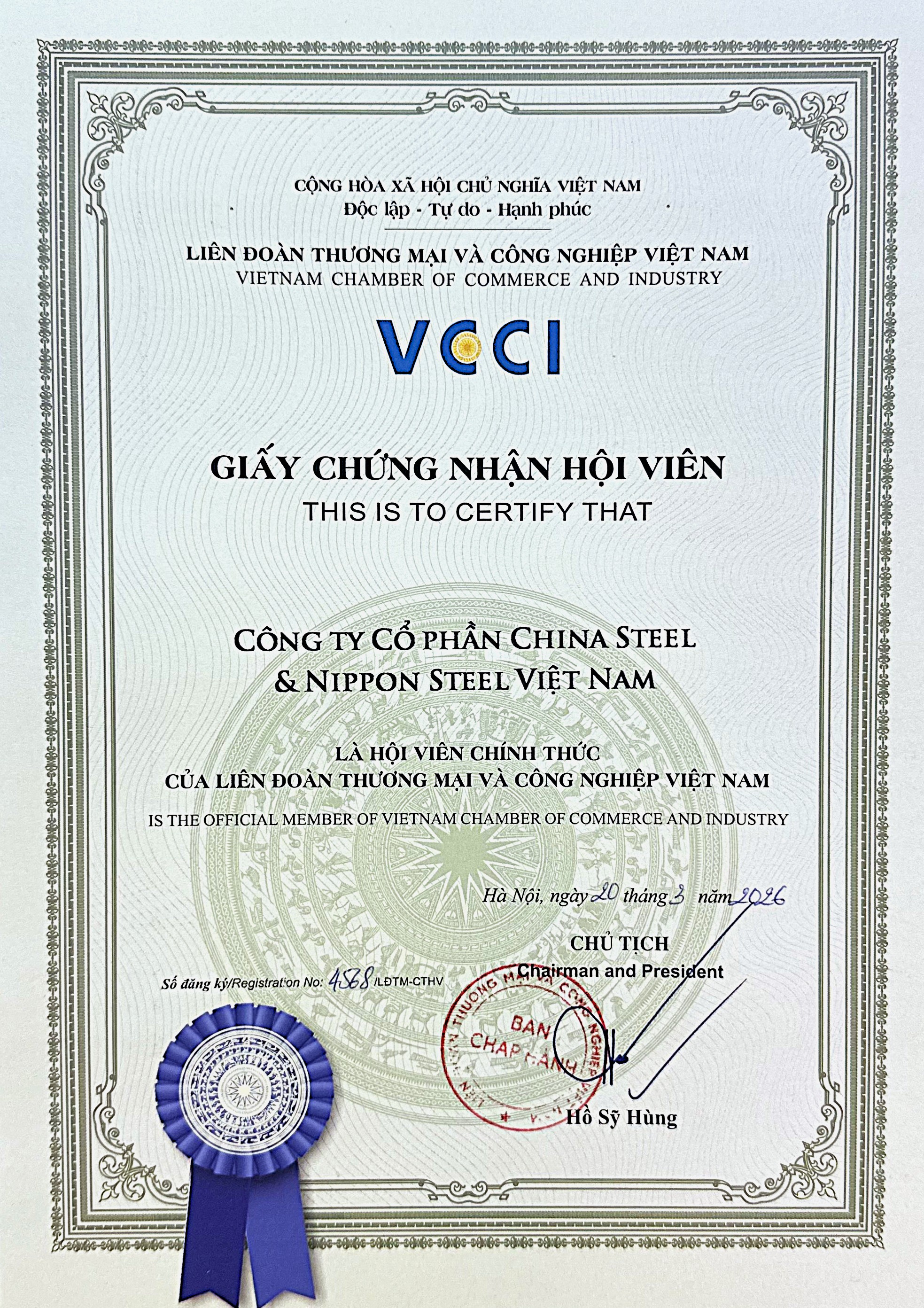 CSVC OFFICIALLY BECOMES A MEMBER OF VCCI-HCM