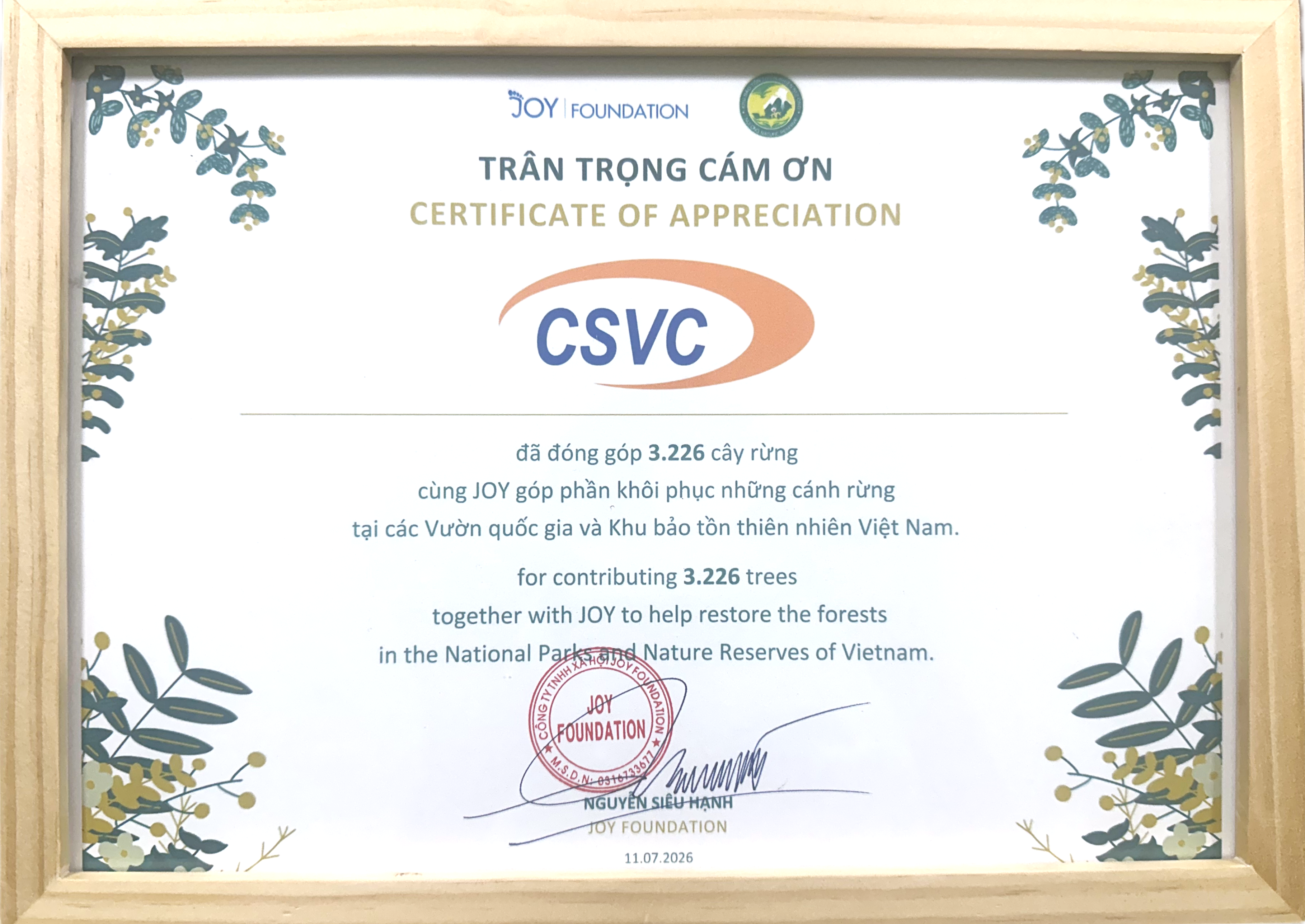 CSVC – JOURNEY TO THE GREEN FUTURE