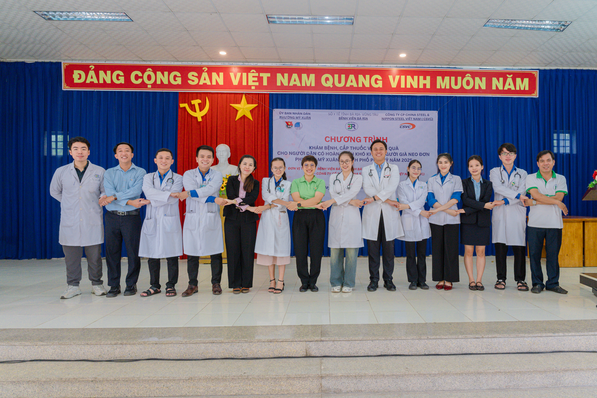 PROGRAM OF FREE MEDICAL EXAMINATION, MEDICATION DISTRIBUTION, AND GIFT-GIVING PROGRAM FOR DISADVANTAGED AND ELDERLY PEOPLE OF MY XUAN WARD, PHU MY CITY IN 2025